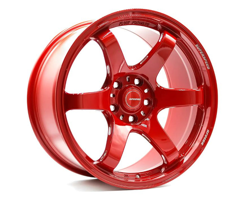 SuperSpeed RF06RR 18x9.5 +38 5x114.3 73.1CB Face 2 - Hyper Red