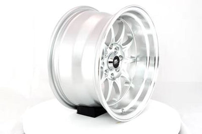 MST MT11 15x8 +0 4x100/4x114.3 - Silver w/ Machine Lip