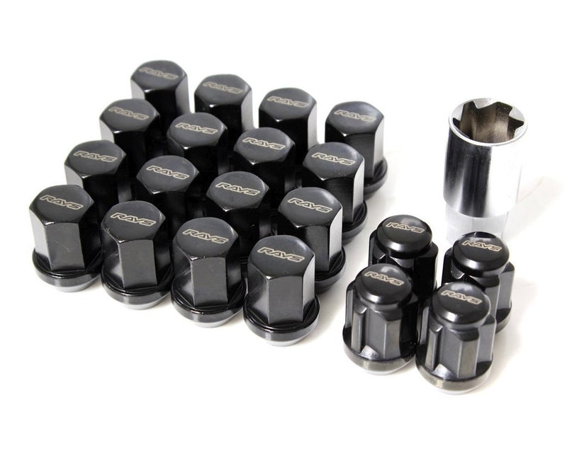 Rays 19Hex Lock & Lug Nut Set 14x1.5 - Black