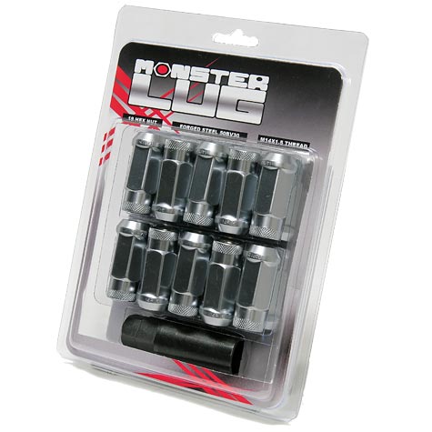 Monster Lug Nuts - Silver 14x1.50mm